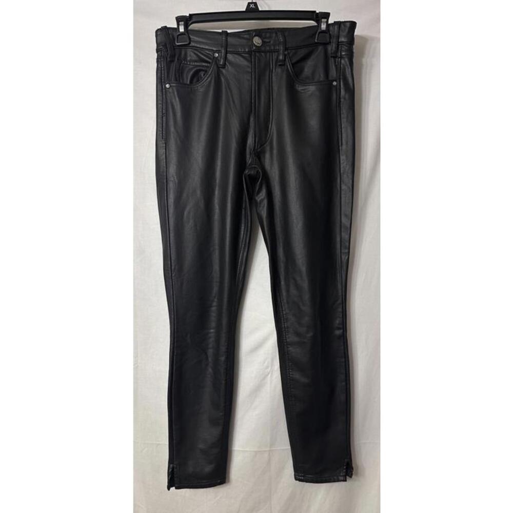 EUC‎ Mcguire Womens Black Faux Leather Womens 220A Pants USA Size 28